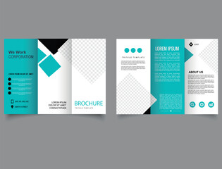 Business trifold Brochure, Corporate brochure, trifold template design Vector file