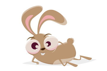 funny cartoon rabbit in a flirty pose