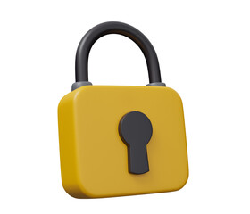 padlock locked 3d icon