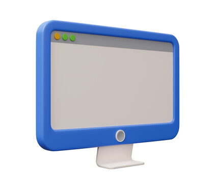 computer blank screen 3d icon