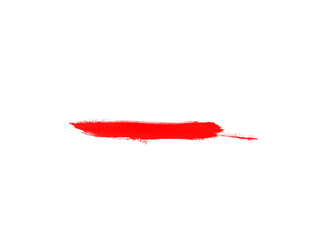 Red paint stroke for art concept