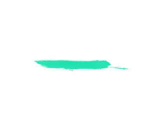 Turquoise paint stroke for art concept