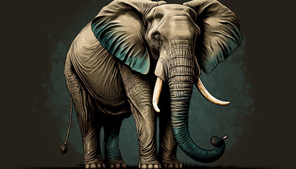 Majestätischer Elefant in der Wildnis: Die beeindruckende Schönheit eines mächtigen Dickhäuters