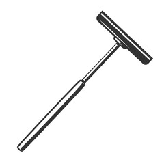 Mop silhouette isolated on white background. Cleaning concept. Vector illustration