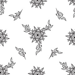 vector gentle abstract decorative floral seamless pattern