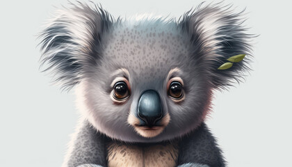 Ein möglicher Titel für das Bild könnte sein: "Kuscheliger Koala inmitten des Eukalyptuswaldes