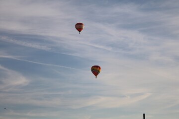hot air balloon in flight
