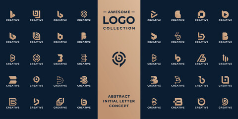 Collection of letter B logo design template. © Dendika