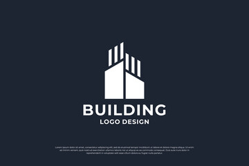 Fototapeta premium Unique building logo design.