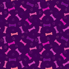Cartoon animals seamless bones and dog pattern for wrapping paper and fabrics and linens and kids clothes