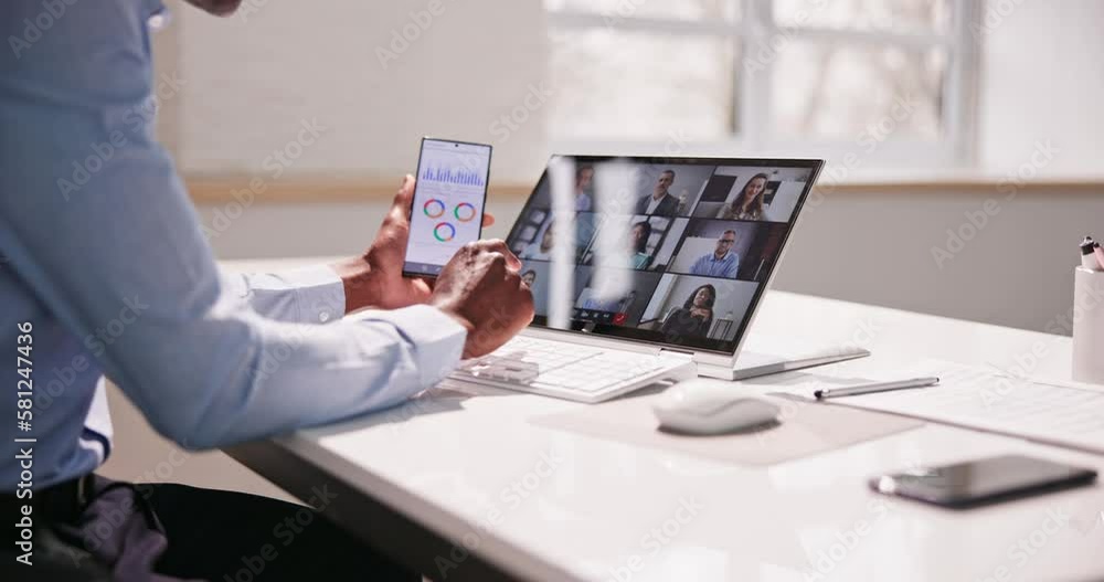 Poster remote conference webinar and kpi dashboard chart