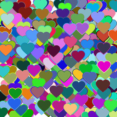 abstract background with hearts