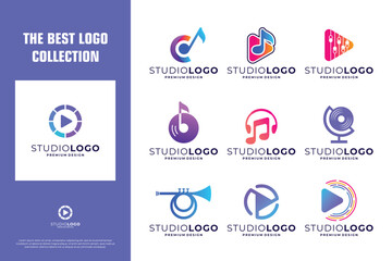 Colorful musical logo design inspiration