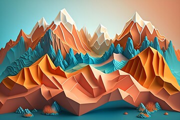 Fototapeta na wymiar geometric mountains