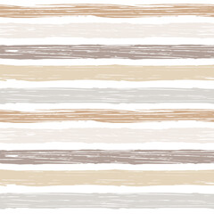 Stripes pattern, ocher striped seamless vector background, watercolor paintbrush lines, textured brush lines textile. shabby grunge stripes