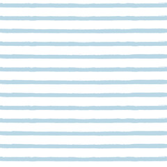 Watercolor stripes vector pattern, baby blue stripe seamless background, childish pastel brush strokes. marine grunge stripes, cute paintbrush line