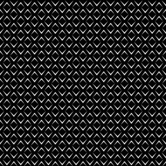 Repeated white angle brackets on black background. Seamless pattern design. Chevrons abstract artwork. Curves ornament. Image with scales. Modern japanese scallops motif. Squama image.