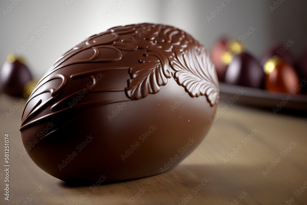 Wall mural Chocolate - In addition to serving as Easter bonbons, it is also an ingredient in a large number of foods such as cakes, pies, cookies and other sweets. Chocolate became associated with Easter.