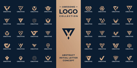 Mega collection initial V logo design idea.