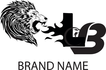 enhanced L and B letter vector logo