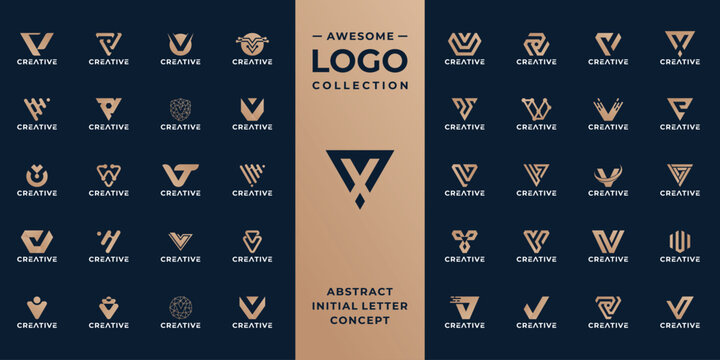 Mega collection initial V logo design idea.
