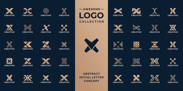 Mega collection initial letter X logo design idea.