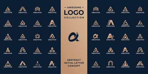 Monogram letter A logo design collection.