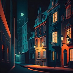 night city street Generativa IA