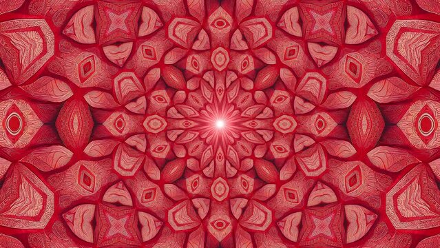 Abstract Fractal Red Eye Occult Pattern Endless Loop