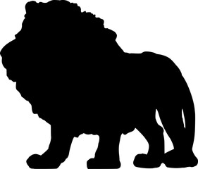 Silhouette: Löwe von der Seite
