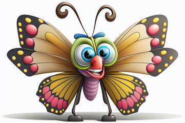 Cartoon illustration of a butterfly