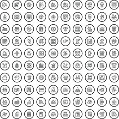100 assistant icons set. Outline illustration of 100 assistant icons vector set isolated on white background