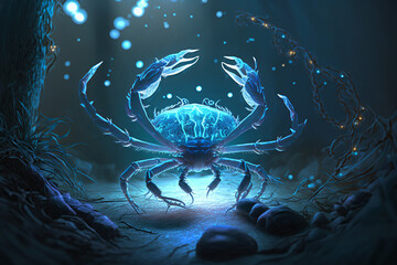 crab, lobster, animal, sea, seafood, fish, water, crayfish, crustacean, food, blue, ocean, nature, abstract, claw, crawfish, red, shellfish, underwater, claws, shell, isolated, beach, generative ai