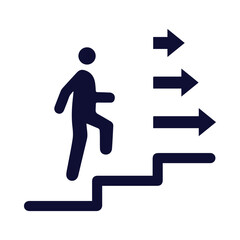 leader, growth, success, successful leader growth icon