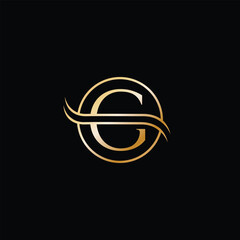 Minimal, elegant,  golden letter G