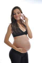 gestante com barriga bonita, maternidade, mãe de menina 
