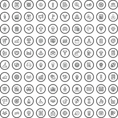 100 career icons set. Outline illustration of 100 career icons vector set isolated on white background