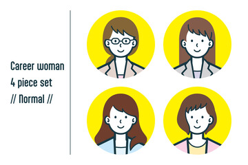 ノーマルなキャリアウーマンの4点セットno.1