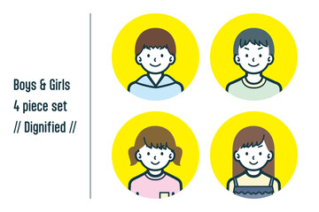 凛々しい男の子＆女の子の4点セットno.1