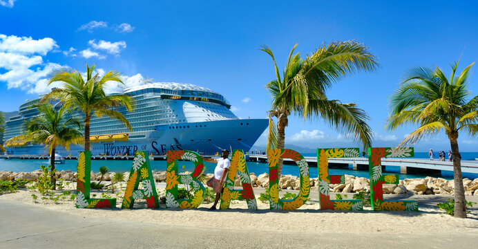 Wonder of the Seas Past Labadee Sign