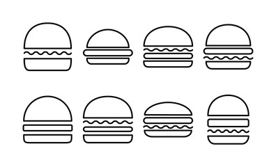 Burger icon vector for web and mobile app. burger sign and symbol. hamburger