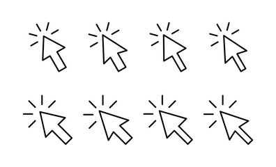 Click icon vector for web and mobile app. pointer arrow sign and symbol. cursor icon