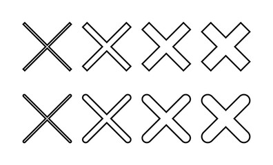 Obraz premium Close icon vector for web and mobile app. Delete sign and symbol. cross sign