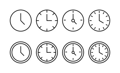 Clock icon vector for web and mobile app. Time sign and symbol. watch icon