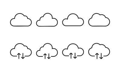 Cloud icon vector for web and mobile app. cloud sign and symbol