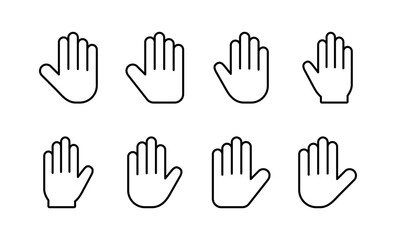 Fototapeta premium Hand icon vector for web and mobile app. hand sign and symbol. hand gesture