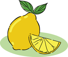 illustration of orange lemon fruit vector  