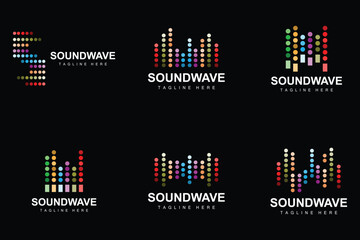 Sound Wave Logo, And Sound Tone Vector Icon Template Music Brand Product