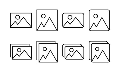 Picture icon vector for web and mobile app. photo gallery sign and symbol. image icon