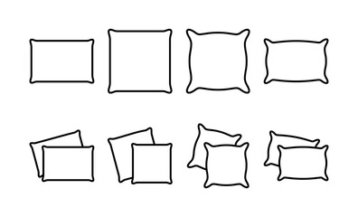 Pillow icon vector for web and mobile app. Pillow sign and symbol. Comfortable fluffy pillow